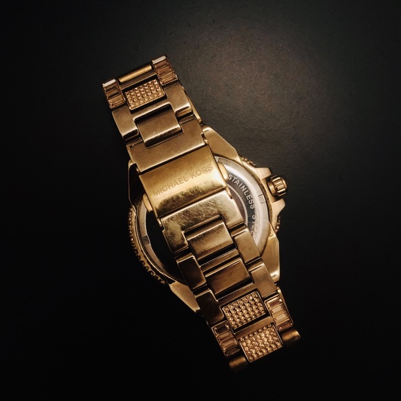 Michael Kors Crystal Watch Gold - Picture 2 of 3